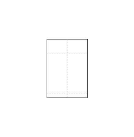 Laseretikett 107 x 251mm med kvittodel, 2st per ark